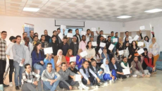 بالصور: بمنصة الشباب ببيوكرى..طارق بن زياد تتألق في تنظيم حفل اختتام مواكبة الشباب حاملي افكار المشاريع