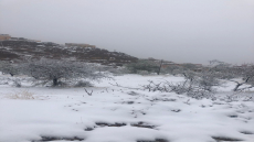 بالصور: ثلوج بإقليم اشتوكة .. البياض يكسو منطقة اوكنز وتنالت