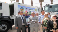 بالصور:بحضور ممتلئ شركة التدبير المفوض..”الفارسي”يعطي الانطلاقة الرسمية الشركة المفوض لها قطاع النظافة بالمدينة