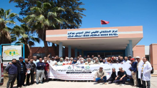 اشتوكة: بالصور ..الملف المطلبي يدفع التنسيق النقابي لقطاع الصحة إلى الاحتجاج امام مندوبية الصحة